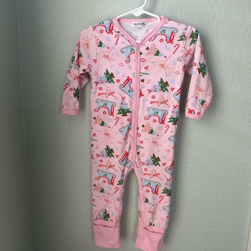 Magnolia Baby Pink Holiday Kids Footie
